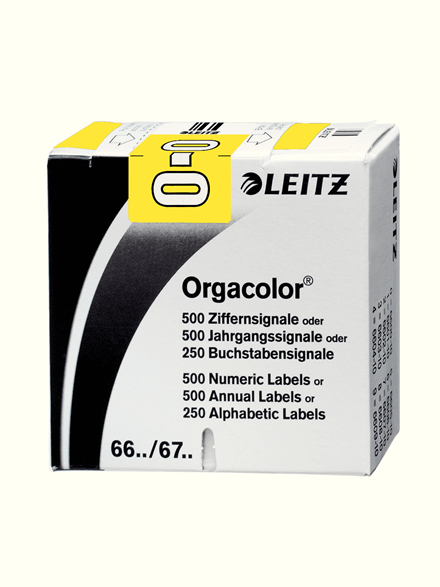 Leitz Orgacolor selvklæbende etiket Afrundet rektangel Gul