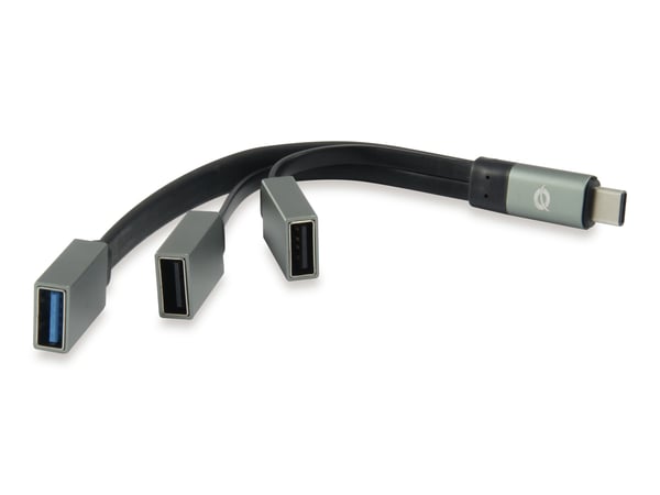 Conceptronic HUBBIES01G gränssnittshubbar USB 3.2 Gen 2 (3.1 Gen 2) Type-C 5000 Mbit/s Grå