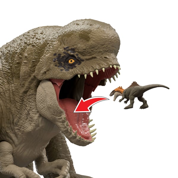 Jurassic World Rebirth Super Colossal Distortus Rex-dinosauriefigur, 79 cm, kan svälja minifigurer