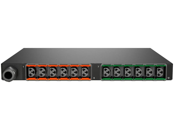 Vertiv VP59100 tehonjakeluyksikkö 12 AC-pistorasia(a) 1U Musta