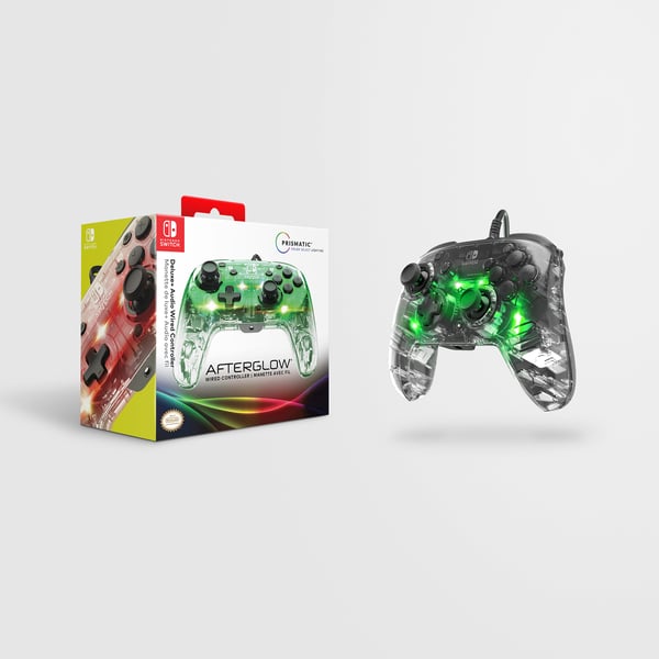 PDP Afterglow Deluxe+ Transparent USB Spelplatta Analog / Digital Nintendo Switch, Nintendo Switch OLED