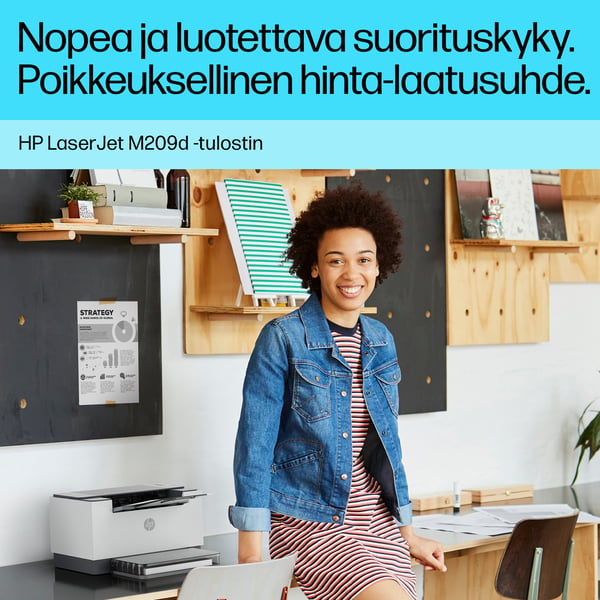 HP LaserJet M209d Mustavalkoinen Tulostin, Kaksipuolinen tulostus