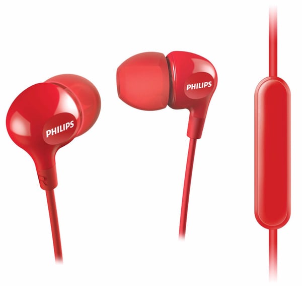 Philips SHE3555RD Headset Kabel I öra Samtal/musik Röd