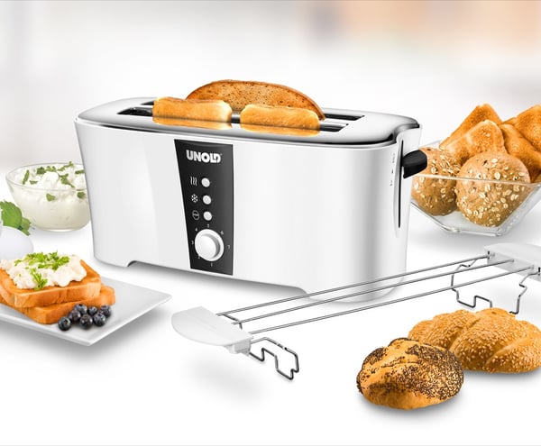 Unold Design Dual 4 viipale(i)ta 1350 W Musta, Valkoinen