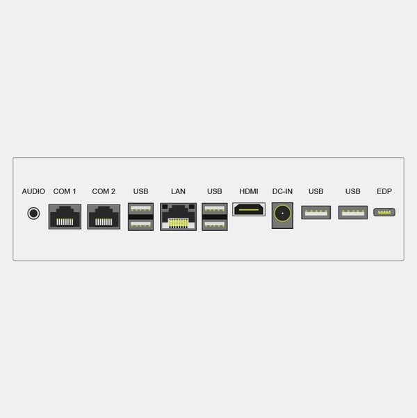 Premier SQ-200 W J6412 1,99 GHz Allt-i-ett 38,1 cm (15") 1024 x 768 pixlar Pekskärm Svart