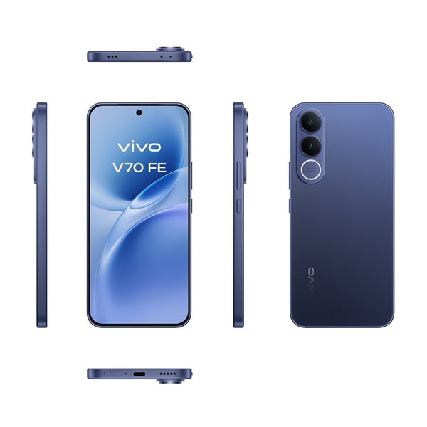 VIVO V70 FE + BUD 17,4 cm (6.83") Dual SIM Android 16.0 5G USB Type-C 8 GB 256 GB 7000 mAh Blå