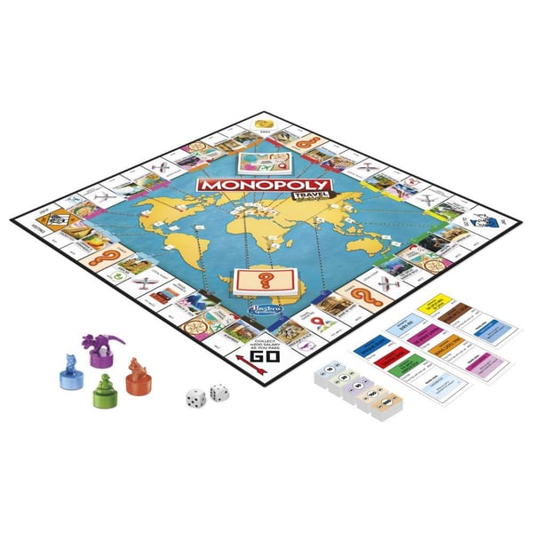 Monopoly F4007101 sällskapsspel Monopoly Travel World Tour Brädspel Familj