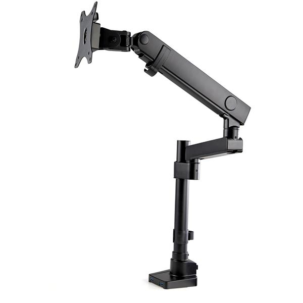StarTech.com ARMPIVOT2USB3 monitorin kiinnike ja jalusta 86,4 cm (34") Vastaanotto Musta