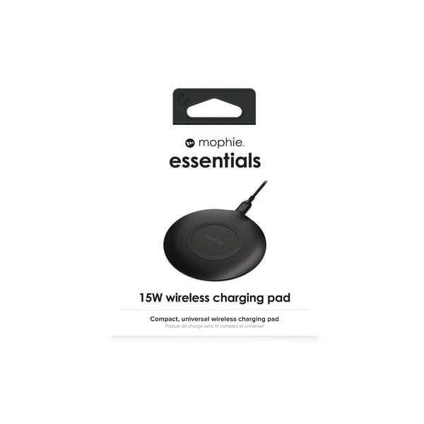 mophie essentials wireless charging pad 15W Smartphone Svart USB Trådlös laddning inomhus