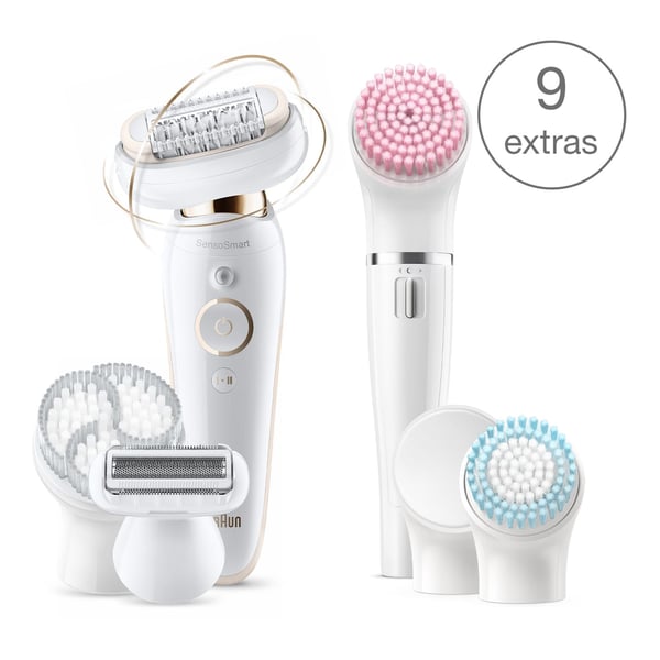 Braun Silk-épil 9 Flex 9100 BS 40 pincetter Guld, Hvid