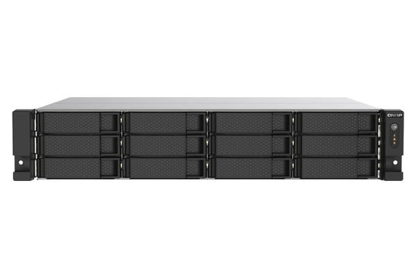 QNAP TS-1273AU-RP-8G NAS- & lagringsservrar Rack (2U) Ryzen Embedded V1500B 8 GB DDR4 0 TB QNAP QTS Aluminium, Svart