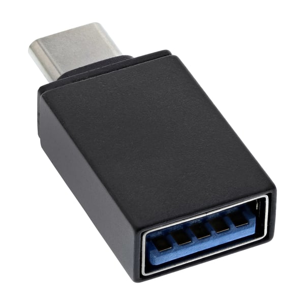 InLine 35805 kabelomvandlare (hane/hona) USB Type-C male USB 3.1 A Svart
