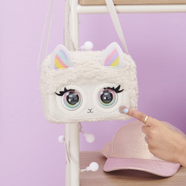Purse Pets BAG Fluffy Llama OC GML Vit Pojke/flicka axelremsväska