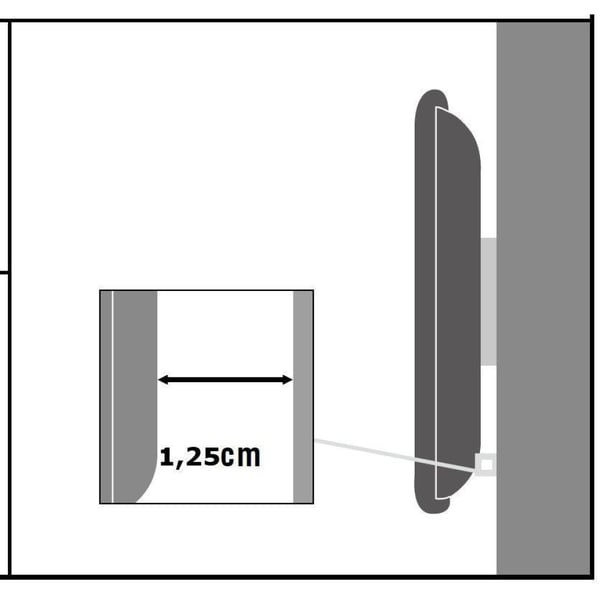 Techly ICA-LCD 114WH TV-kiinnike 94 cm (37") Valkoinen