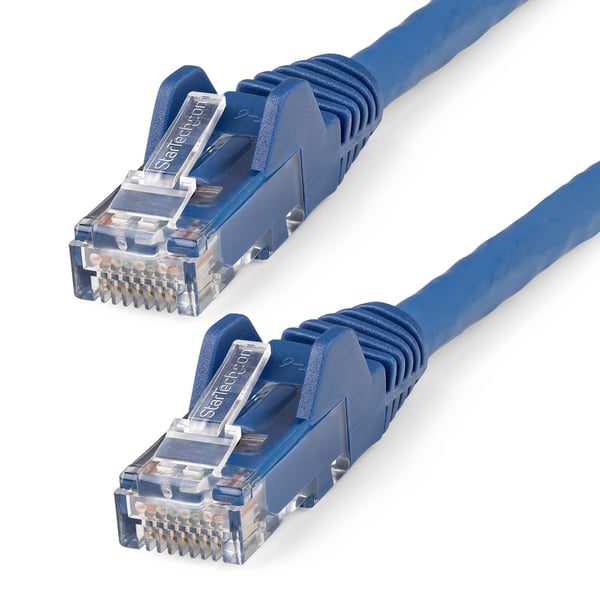 StarTech.com 10 m CAT6 Ethernet-kabel - LSZH (Low Smoke Zero Halogen) - 10 Gigabit 650MHz 100W PoE RJ45 10GbE UTP nätverkspatchkabel, hakfri med dragavlastning - Blå, CAT 6, ETL-verifierad, 24AWG