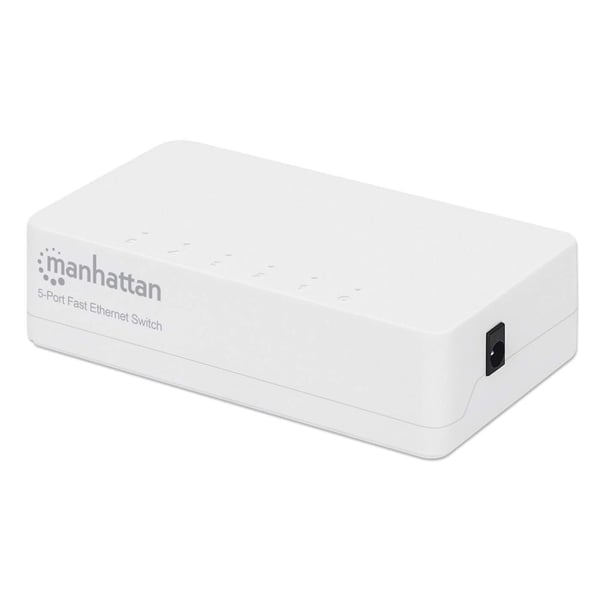 Manhattan 560672 nätverksswitchar Ohanterad Fast Ethernet (10/100) Vit