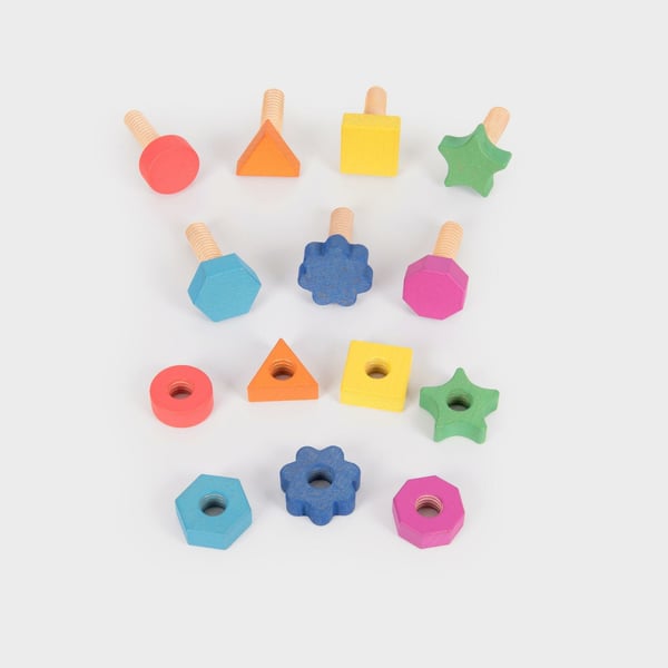 Tickit Rainbow Wooden Nuts & Bolts