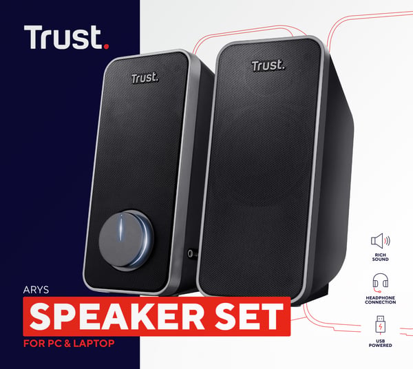 Trust 20179 högtalare Svart Kabel 14 W