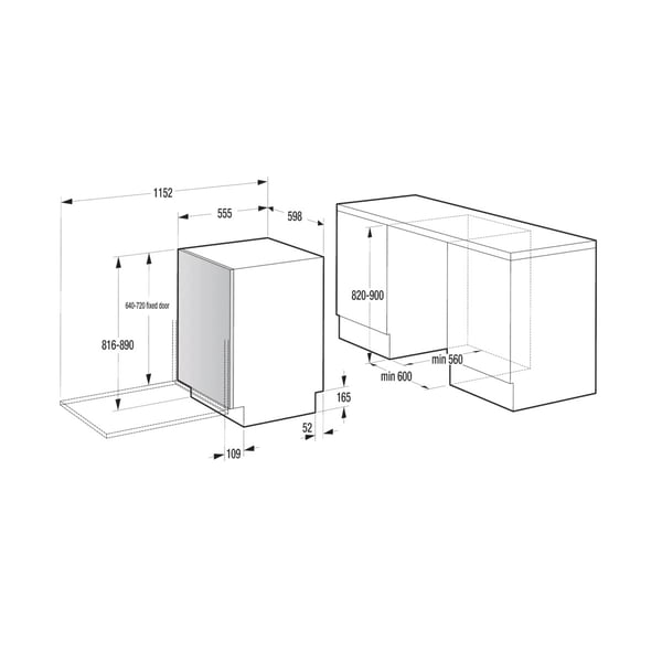 Gorenje GV642D65 Helt integrerad 14 kuvert