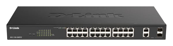 D-Link DGS-1100-26MPV2/E netværksswitch Administreret L2 Gigabit Ethernet (10/100/1000) Strøm over Ethernet (PoE) Sort