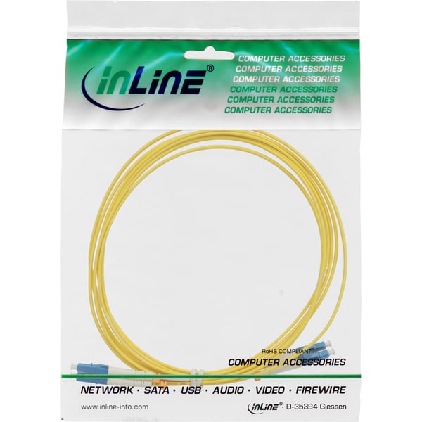 InLine 4043718183678 InfiniBand och fiberoptisk kabel 25 m LC Gul