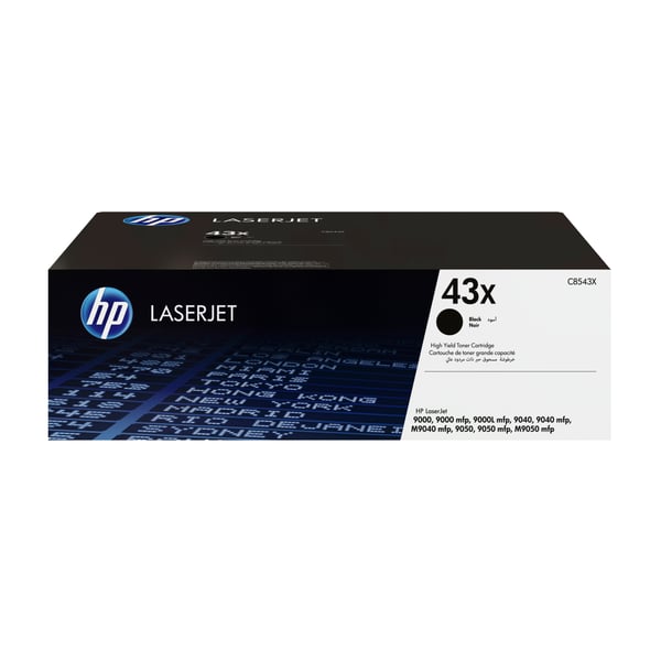 HP 43X, alkuperäinen riittoisa musta LaserJet-värikasetti