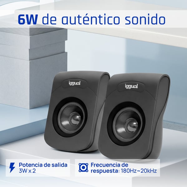 iggual IGG316993 højttaler Sort Ledningsført 3 W