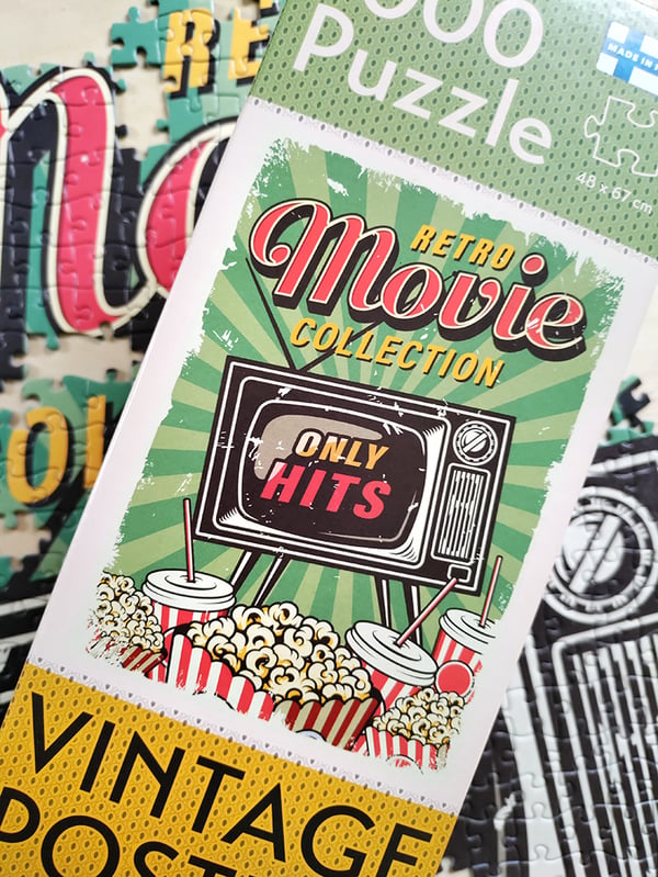 Tactic Puzzle Lovers Vintage Posters Retro Movie Collection 1000 pcs puzzle