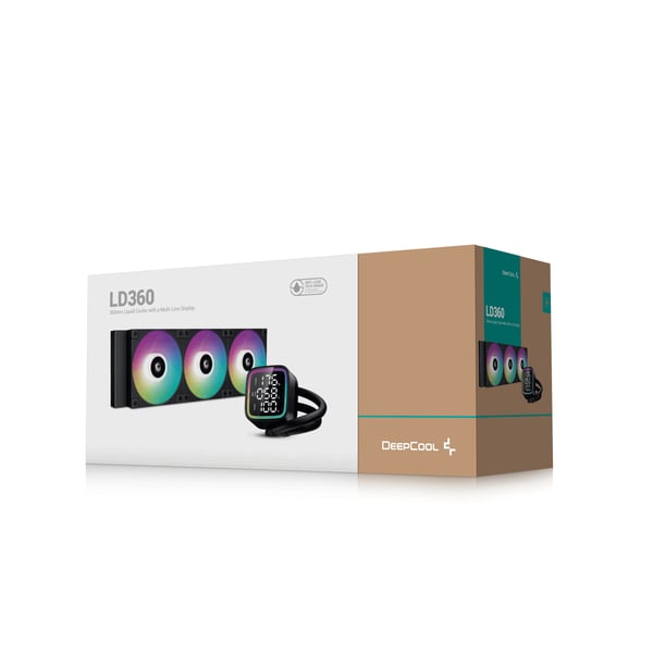 DeepCool LD360 Processor Allt-i-ett vätskekylare 12 cm Svart 1 styck