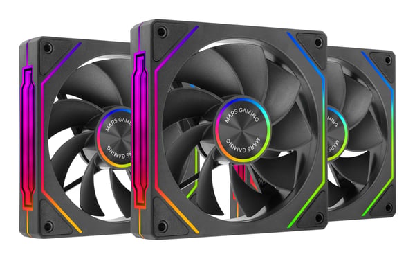 Mars Gaming MF-LINKFINITYKIT2R Computerkabinet Ventilator 12 cm Sort 3 stk
