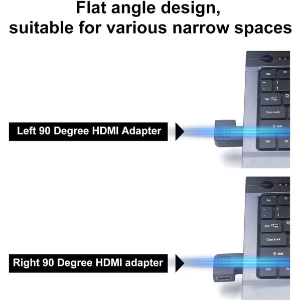 Techly HDMI M/F 270° Sort