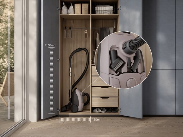 Electrolux EB51C1WP 3 L Tynnyri-imuri Kuiva 750 W Pussiton