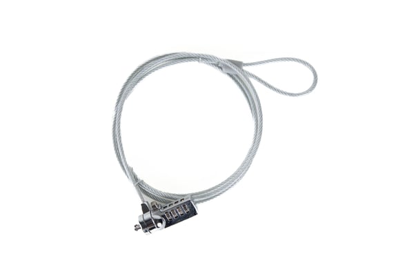 iggual Secure 4D kabellås Silver 1,5 m
