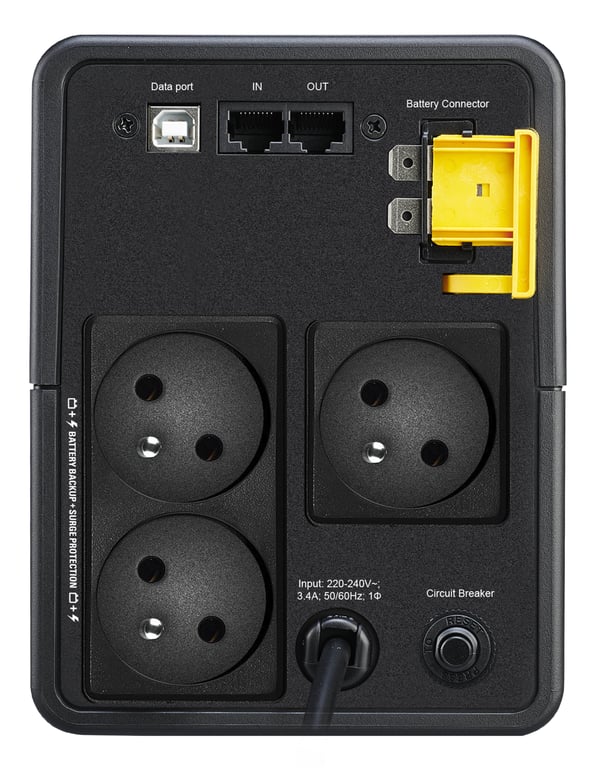 APC BX750MI-FR UPS-enhed Interaktivt indgangsstik 0,75 kVA 410 W 3 AC stikkontakt(er)