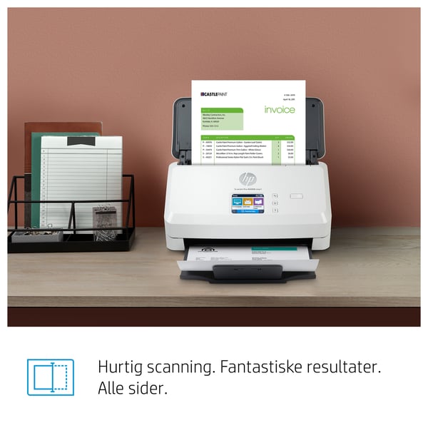 HP ScanJet Pro N4000 snw1 Skanner med papir-tilførsel 600 x 600 dpi A4 Sort, Hvid