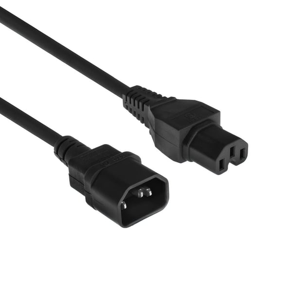 ACT AK5387 el-ledning Sort 1,5 m IEC C14 IEC C15