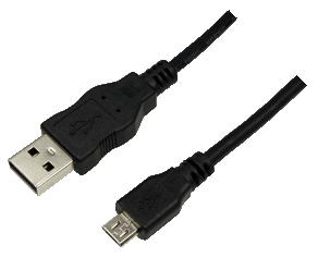 LogiLink 1m USB A-USB Micro B USB-kabel USB 2.0 Micro-USB B 0,48 Gbit/sek. Sort