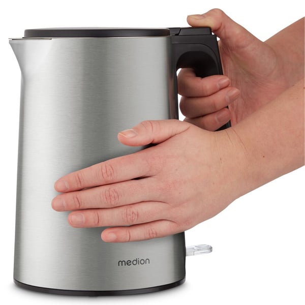 MEDION MD12105 vattenkokare 1,5 l 2200 W Rostfritt stål