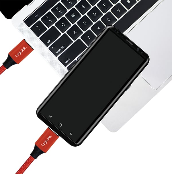 LogiLink CU0156 USB-kabel USB 2.0 1 m USB C Rød