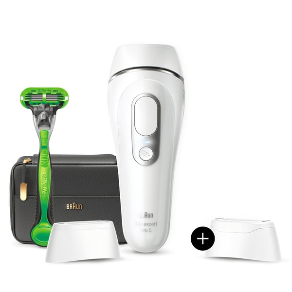 Braun Silk-expert Pro Silk·expert Pro 5 PL5145 Intenst pulserende lys (IPL) Sølv, Hvid