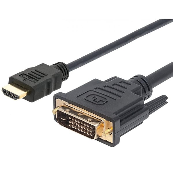 Techly 3.0m HDMI - DVI-D M/M 3 m Musta