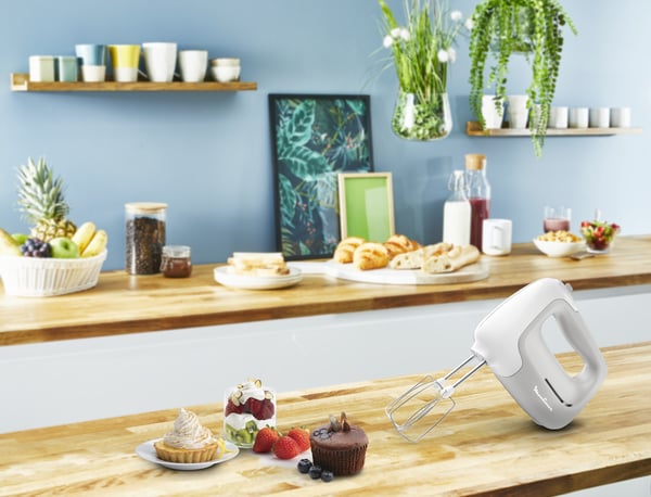 Moulinex PowerMix HM450B Handmixer 450 W Grå, Vit