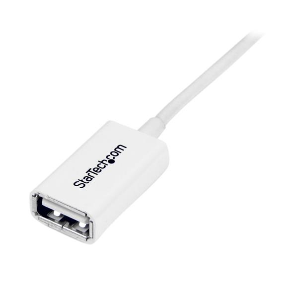 StarTech.com 3m USB2.0 m/f USB-kabel USB A 0,48 Gbit/sek. Hvid