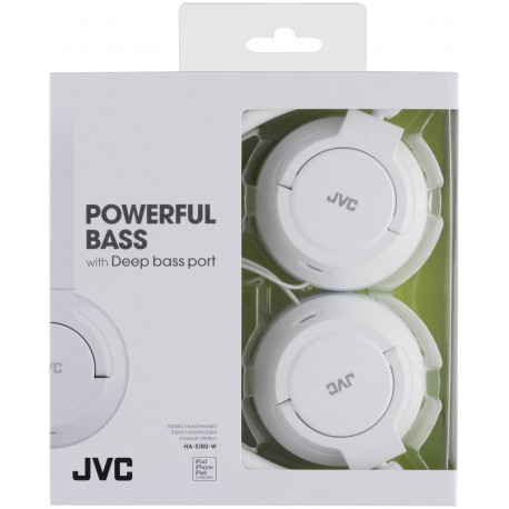 JVC HA-S180-W-E hovedtelefoner/headset Ledningsført Musik Hvid