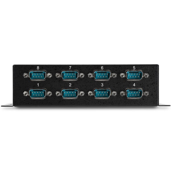 StarTech.com USB till DB9 RS232 seriell adapterhubb med 8 portar - Industriell DIN Rail och väggmonterbar