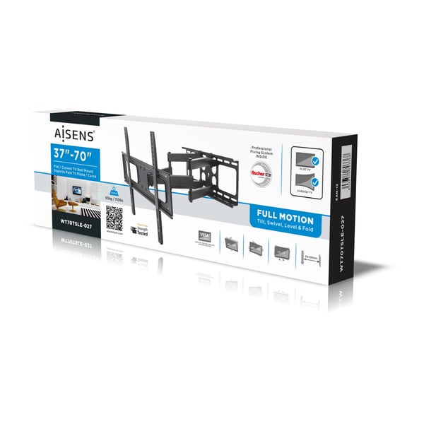 AISENS WT70TSLE-027 TV-kiinnike 177,8 cm (70") Musta