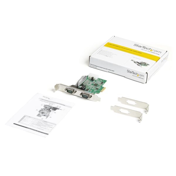 StarTech.com 2-portars seriell PCI Express RS232-adapterkort - Seriellt PCIe RS232-kontrollerkort