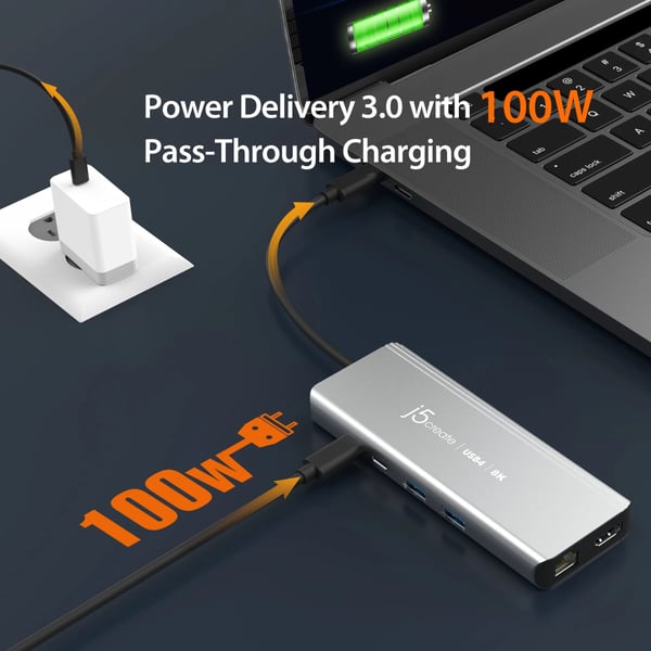 j5create JCD403-N USB4® 8K-hubb med flera portar