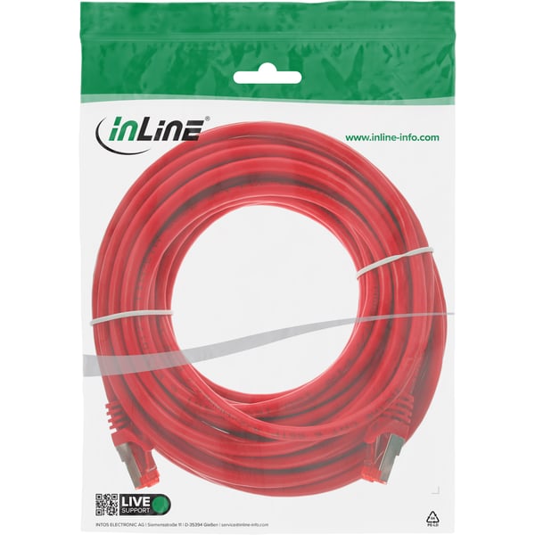 InLine 76105R netværkskabel Rød 5 m Cat6 S/FTP (S-STP)