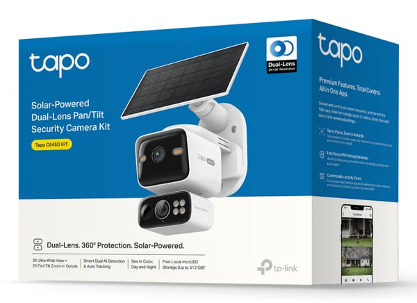 TP-Link Tapo C645D KIT IP-säkerhetskamera Utomhus 2304 x 1296 pixlar Tak/vägg/stång